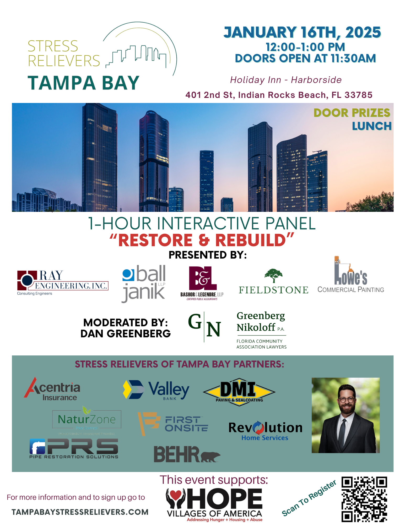 Tampa Bay Stress Relievers January 16, 2025 Restore & Rebuild